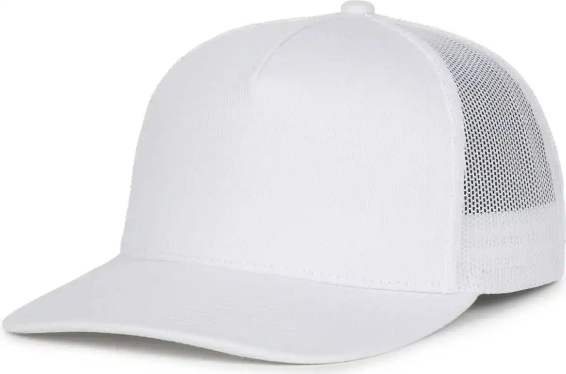 Oc Sports Oc571 Slight Pre-curved Visor with Mesh Back Cap - White - Osfm