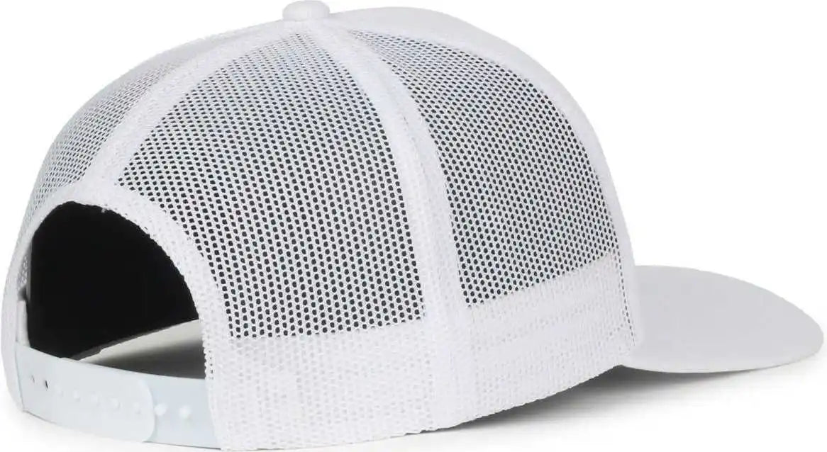 Oc Sports Oc571 Slight Pre-curved Visor with Mesh Back Cap - White - Osfm