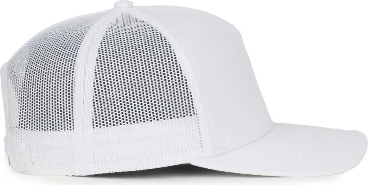Oc Sports Oc571 Slight Pre-curved Visor with Mesh Back Cap - White - Osfm