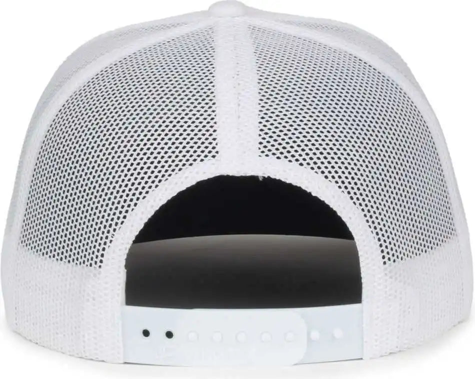Oc Sports Oc571 Slight Pre-curved Visor with Mesh Back Cap - White - Osfm