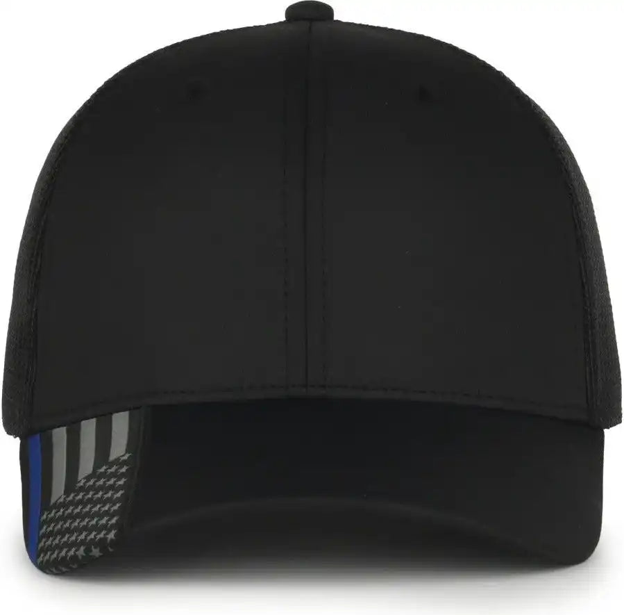 Oc Sports Oc601m Performance Service Flag Insert Mesh Back Cap - Black Police - Osfm