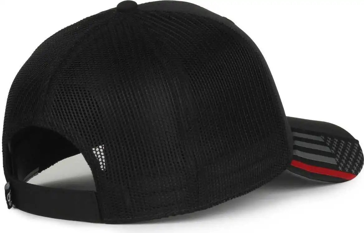 Oc Sports Oc601m Performance Service Flag Insert Mesh Back Cap - Black Fire - Osfm