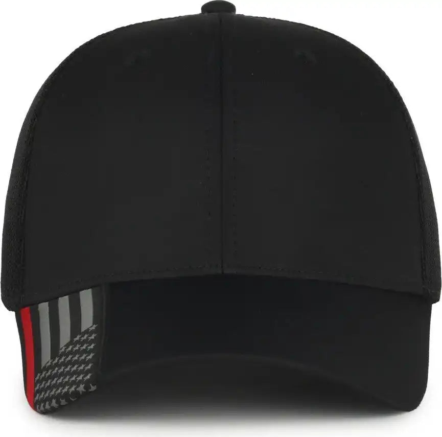 Oc Sports Oc601m Performance Service Flag Insert Mesh Back Cap - Black Fire - Osfm