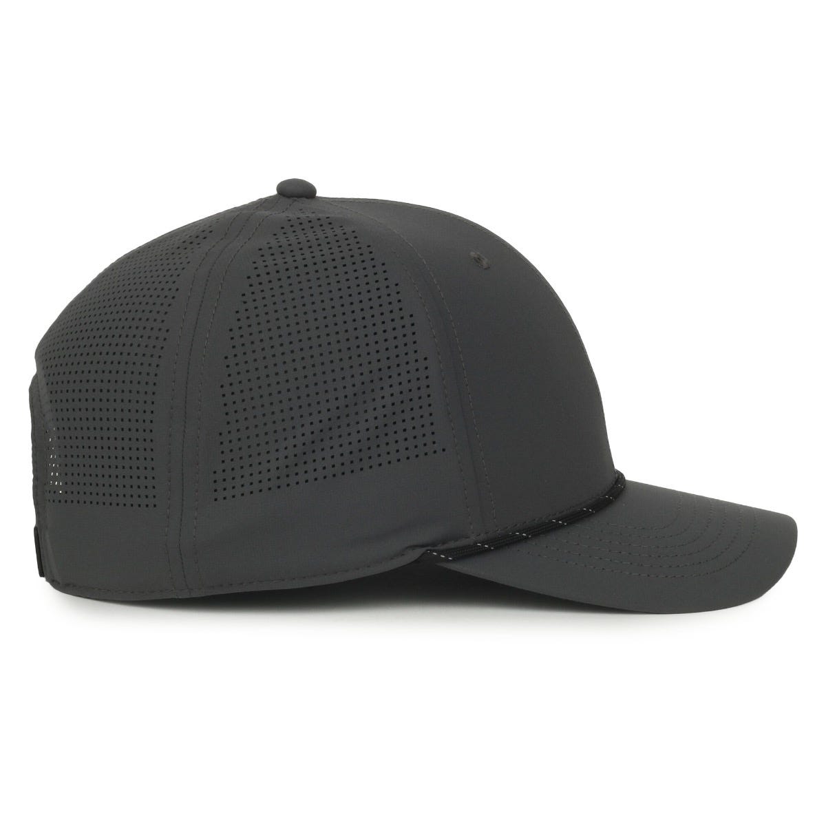 Oc Sports Oc660 Perforated Performance Cord Cap - Dark Grey Black