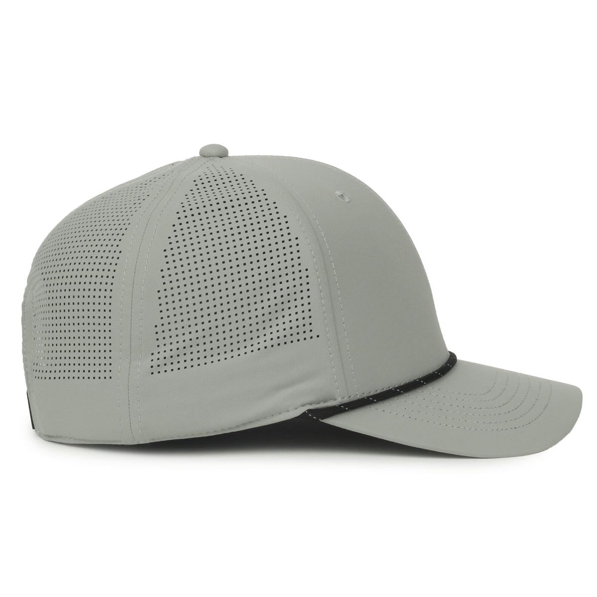 Oc Sports Oc660 Perforated Performance Cord Cap - Light Grey Black