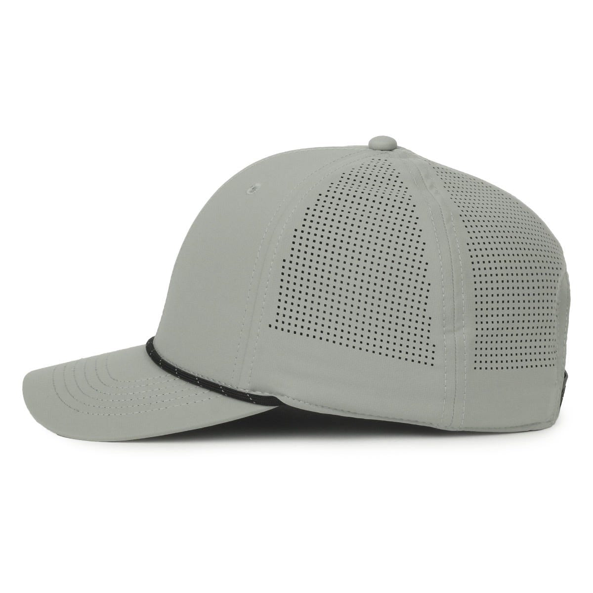 Oc Sports Oc660 Perforated Performance Cord Cap - Light Grey Black