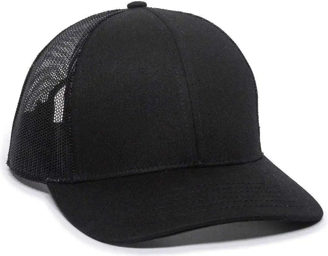 Oc Sports Oc770 Adjustable Mesh Back Cap with Sweatband - Black - 6 7/8’’ - 7 1/2’’