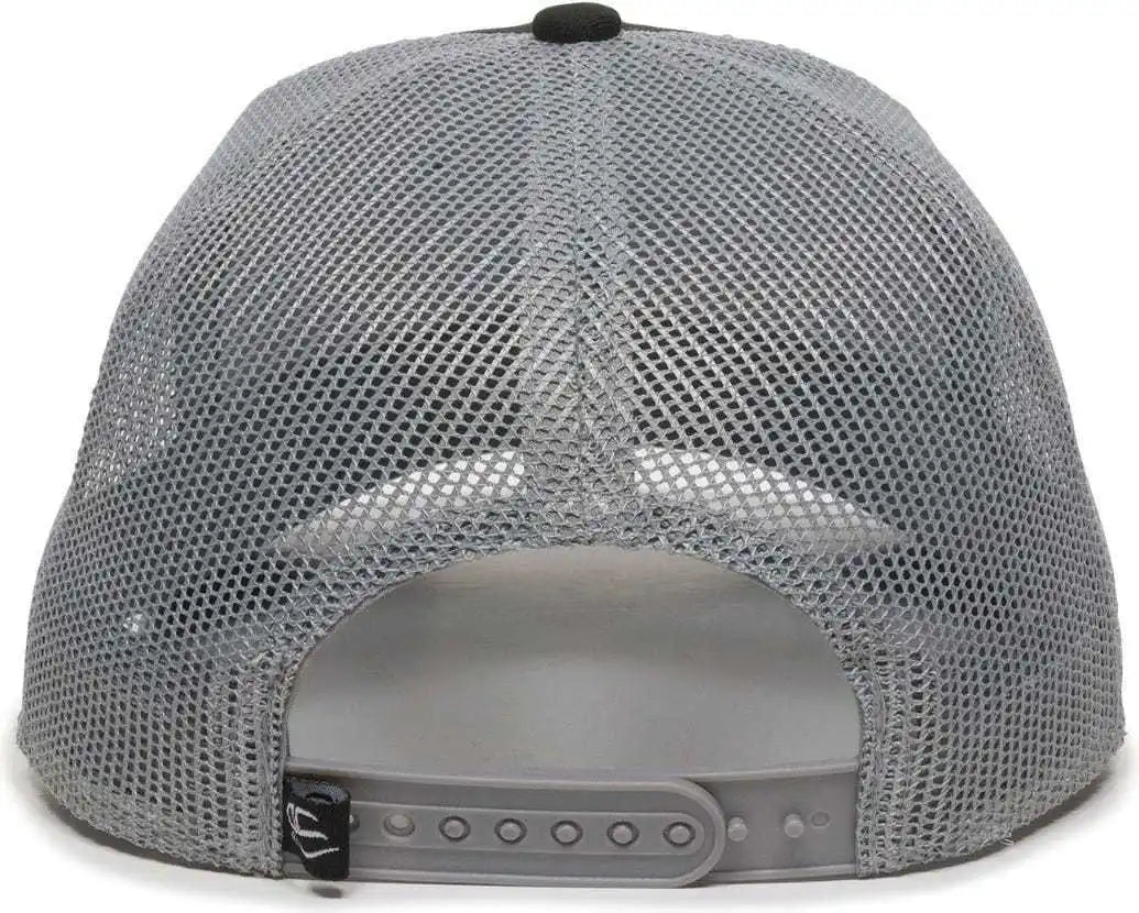 Oc Sports Oc770 Adjustable Mesh Back Cap with Sweatband - Black Gray - 6 7/8’’ - 7 1/2’’