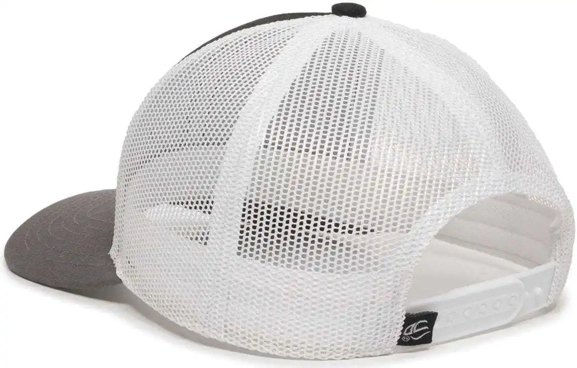 Oc Sports Oc770 Adjustable Mesh Back Cap with Sweatband - Black White Charcoal - 6 7/8’’ - 7 1/2’’
