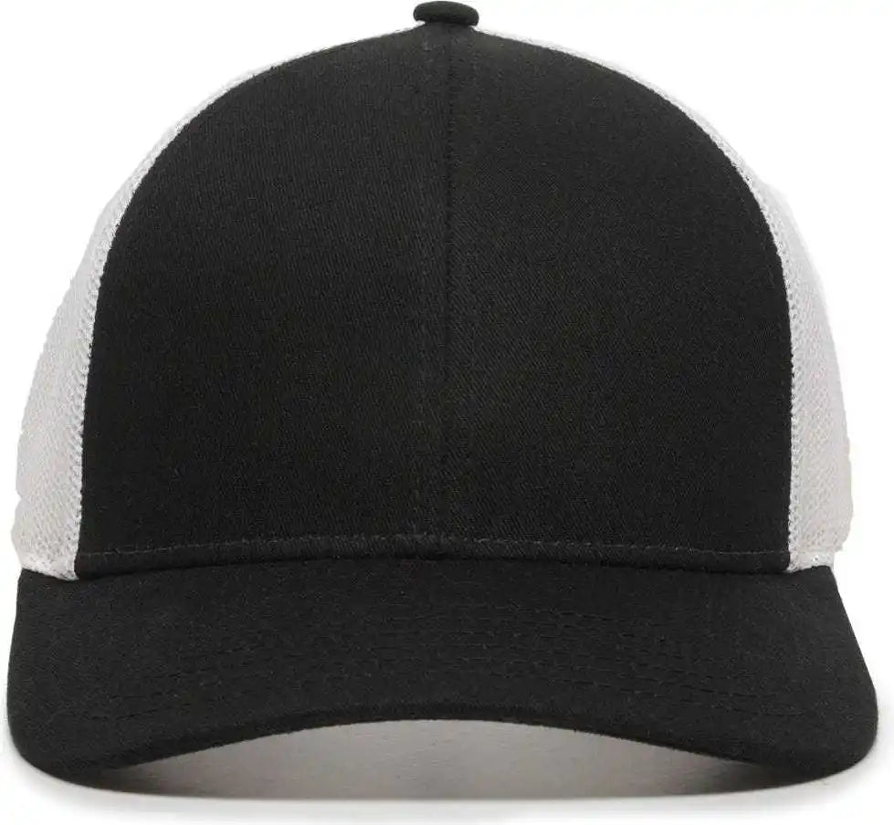Oc Sports Oc770 Adjustable Mesh Back Cap with Sweatband - Black White - 6 7/8’’ - 7 1/2’’