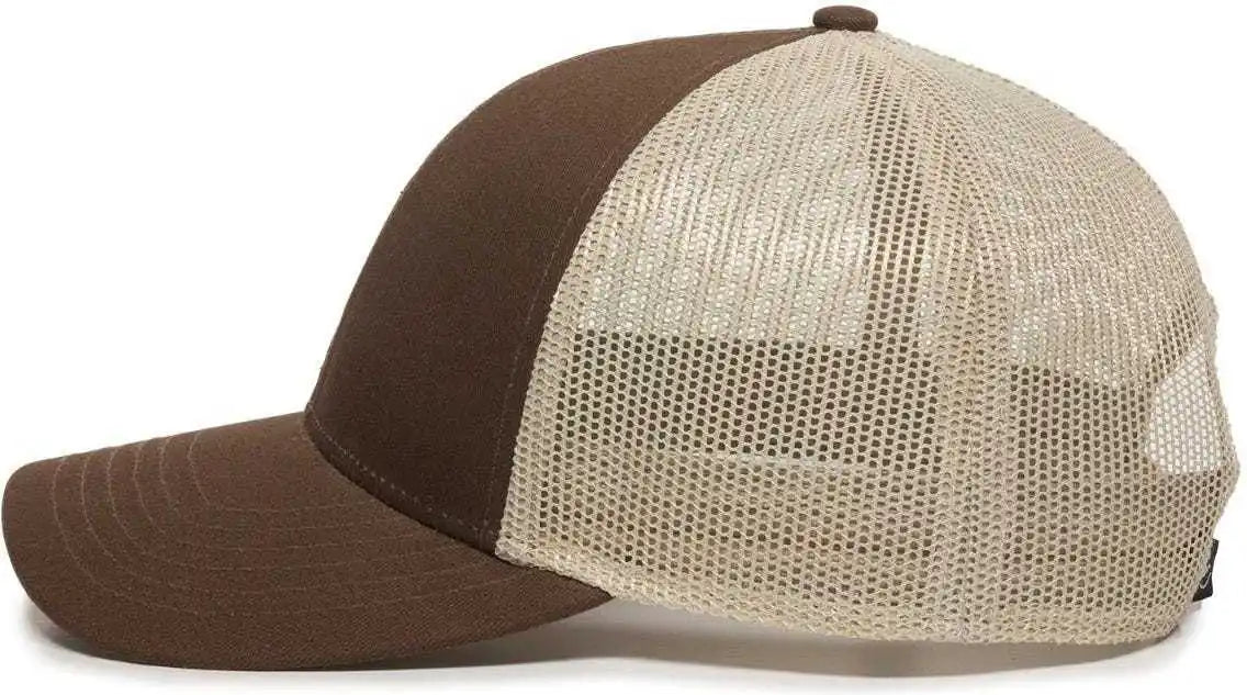 Oc Sports Oc770 Adjustable Mesh Back Cap with Sweatband - Brown Khaki - 6 7/8’’ - 7 1/2’’