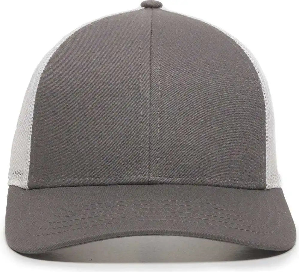 Oc Sports Oc770 Adjustable Mesh Back Cap with Sweatband - Charcoal White - Dark Gray / 6 7/8’’ - 7 1/2’’