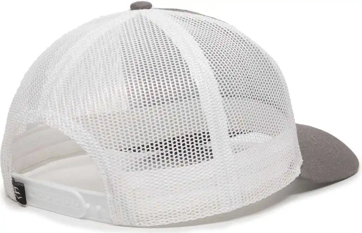 Oc Sports Oc770 Adjustable Mesh Back Cap with Sweatband - Charcoal White - Dark Gray / 6 7/8’’ - 7 1/2’’
