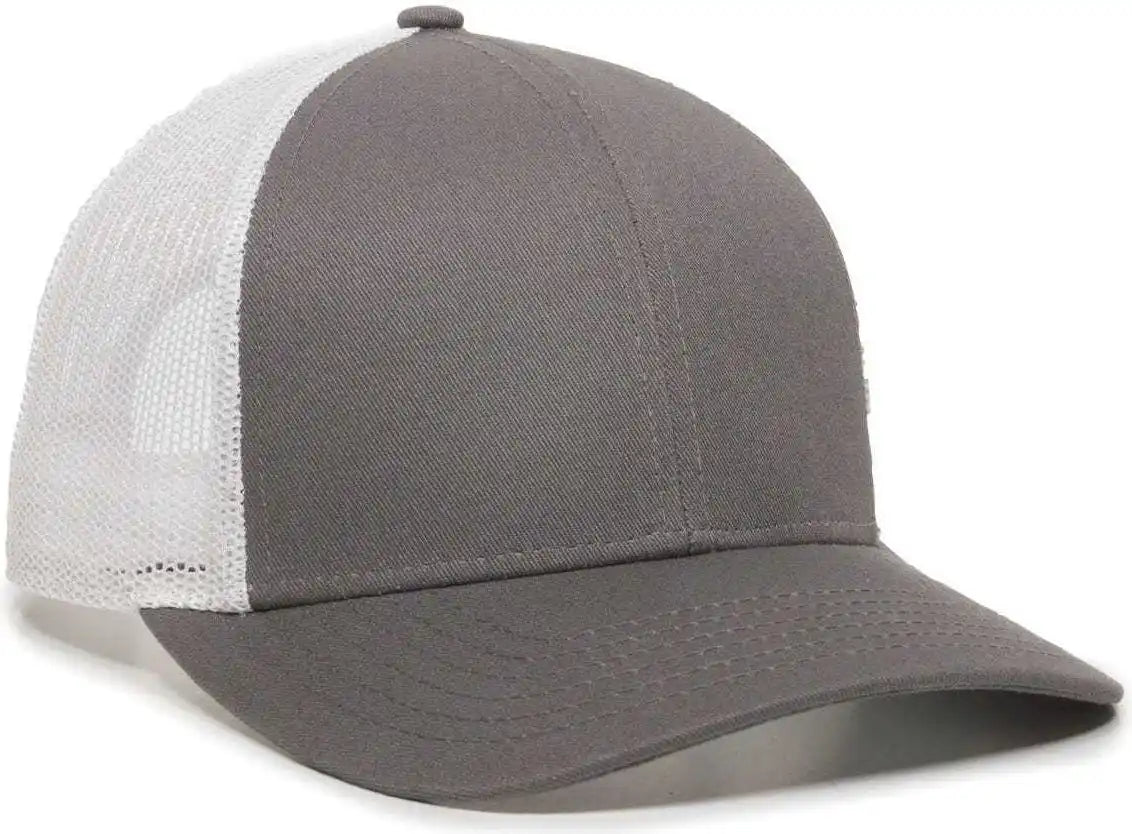 Oc Sports Oc770 Adjustable Mesh Back Cap with Sweatband - Charcoal White - Dark Gray / 6 7/8’’ - 7 1/2’’