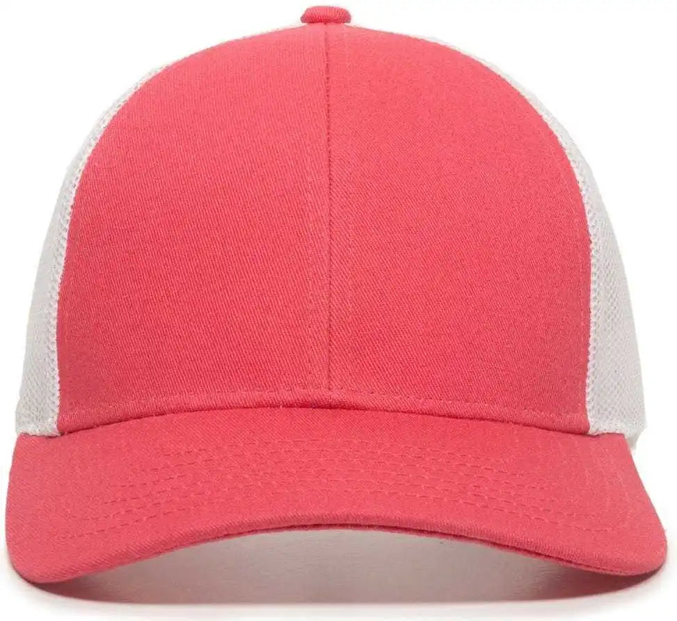 Oc Sports Oc770 Adjustable Mesh Back Cap with Sweatband - Coral White - 6 7/8’’ - 7 1/2’’