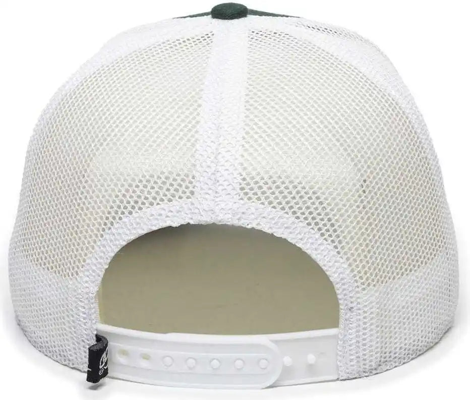 Oc Sports Oc770 Adjustable Mesh Back Cap with Sweatband - Dark Green White - Forest / 6 7/8’’ - 7 1/2’’