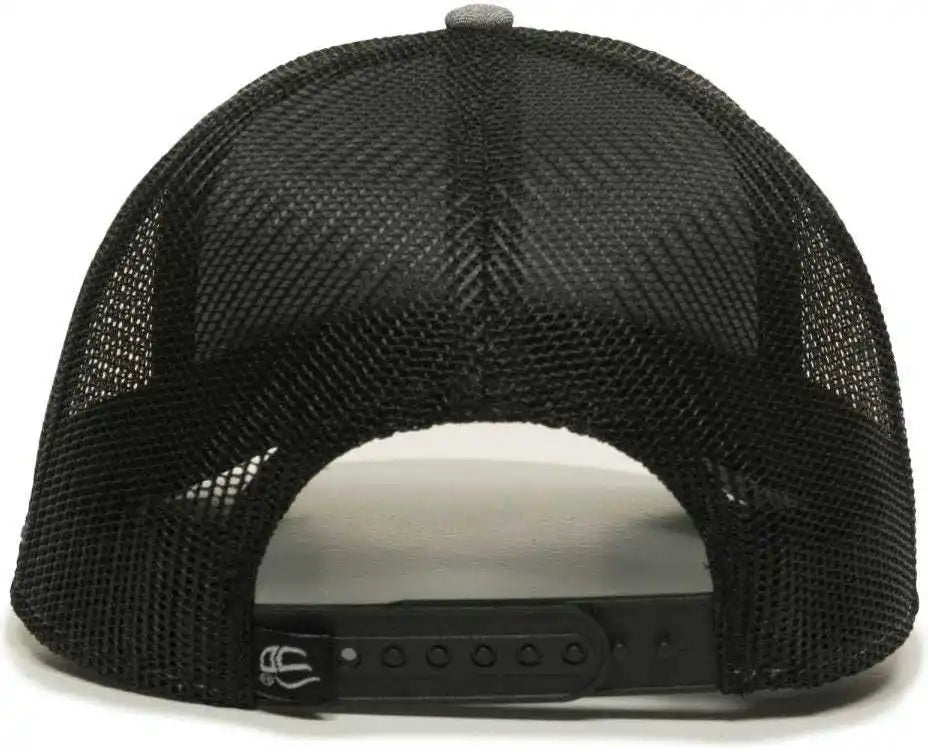 Oc Sports Oc770 Adjustable Mesh Back Cap with Sweatband - Heathered Gray Black - 6 7/8’’ - 7 1/2’’