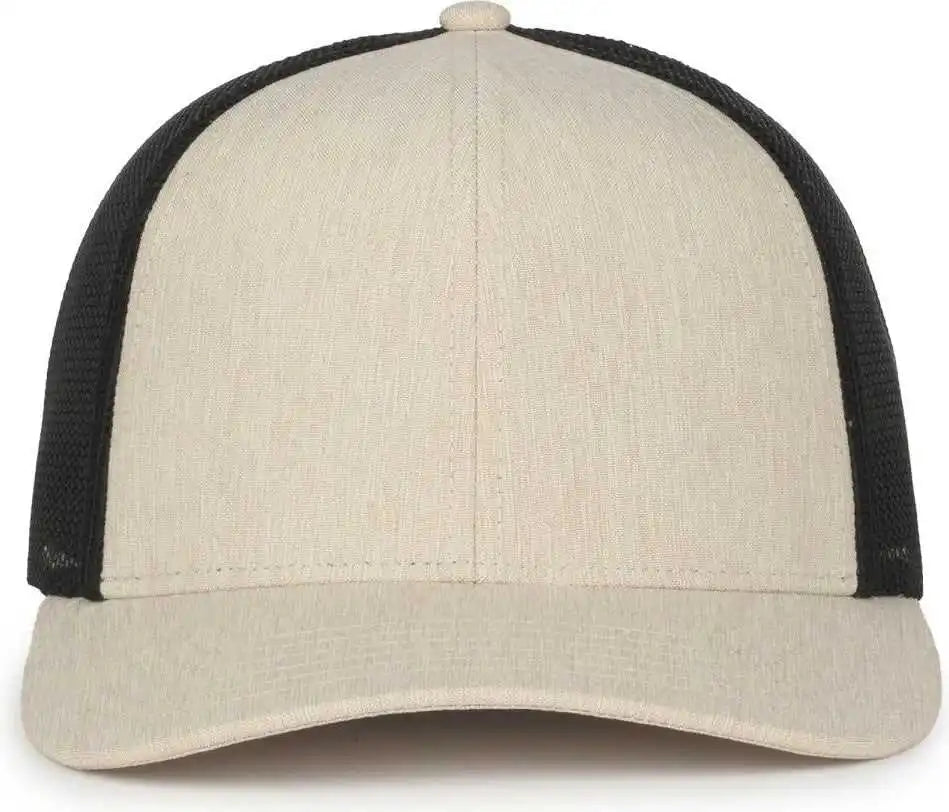Oc Sports Oc770 Adjustable Mesh Back Cap with Sweatband - Heathered Stone Black - Osfm