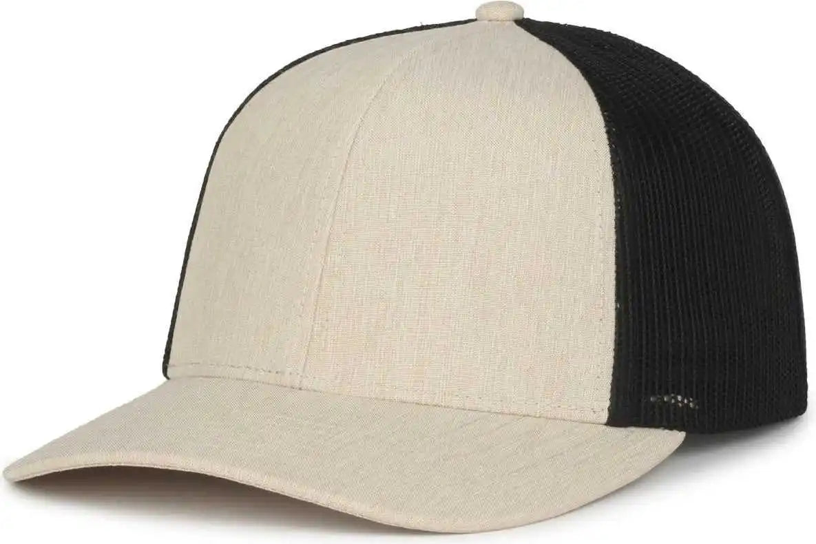 Oc Sports Oc770 Adjustable Mesh Back Cap with Sweatband - Heathered Stone Black - Osfm