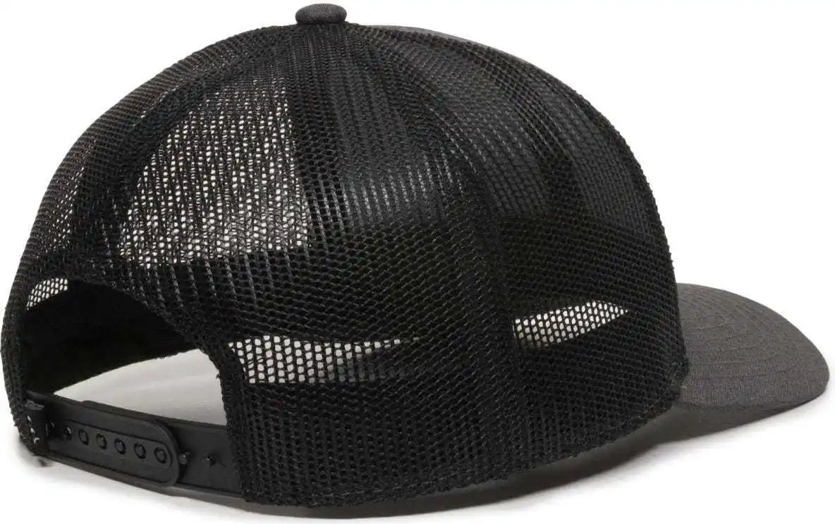 Oc Sports Oc770 Adjustable Mesh Back Cap with Sweatband - Heathered Charcoal Black