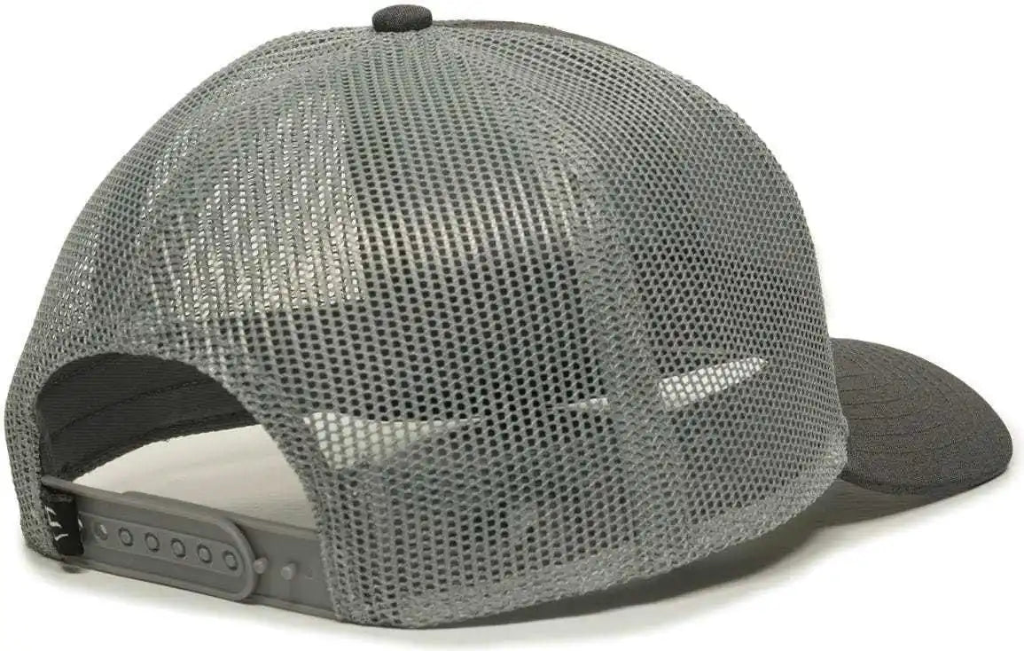 Oc Sports Oc770 Adjustable Mesh Back Cap with Sweatband - Heathered Black Charcoal Gray - Dark / 6 7/8’’ - 7 1/2’’