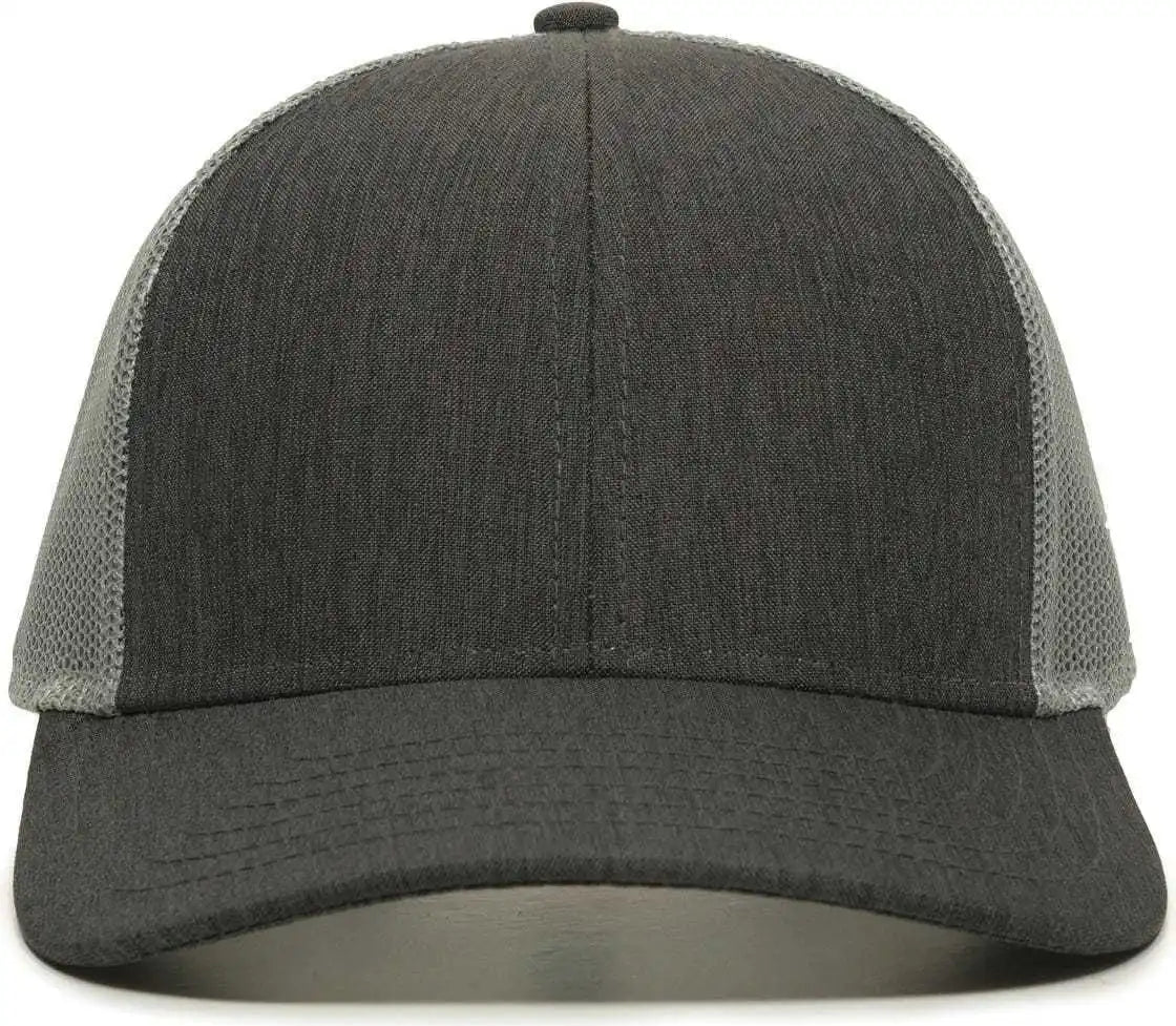 Oc Sports Oc770 Adjustable Mesh Back Cap with Sweatband - Heathered Black Charcoal Gray - Dark / 6 7/8’’ - 7 1/2’’