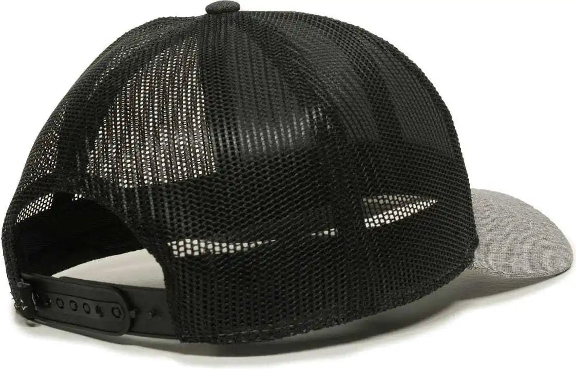 Oc Sports Oc770 Adjustable Mesh Back Cap with Sweatband - Heathered Charcoal Black Gray - Dark / 6 7/8’’ - 7 1/2’’