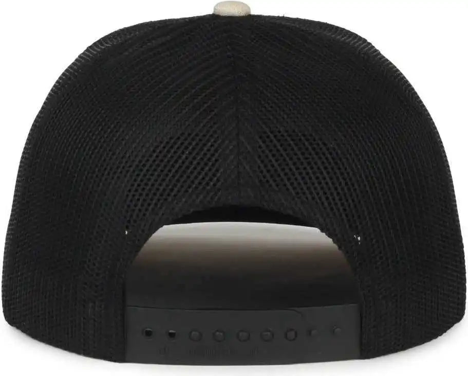 Oc Sports Oc770 Adjustable Mesh Back Cap with Sweatband - Heathered Stone Black - Osfm