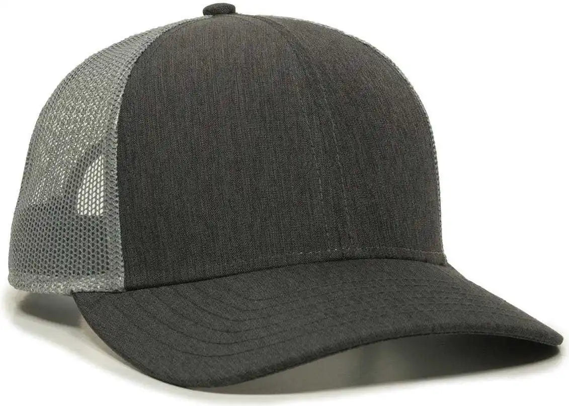 Oc Sports Oc770 Adjustable Mesh Back Cap with Sweatband - Heathered Black Charcoal Gray - Dark / 6 7/8’’ - 7 1/2’’