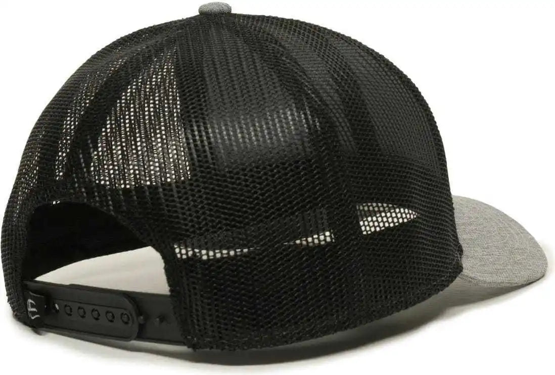Oc Sports Oc770 Adjustable Mesh Back Cap with Sweatband - Heathered Gray Black - 6 7/8’’ - 7 1/2’’