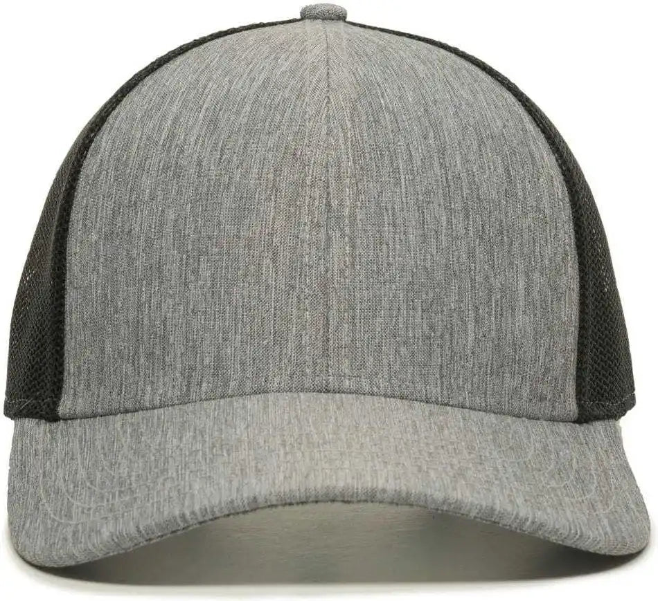 Oc Sports Oc770 Adjustable Mesh Back Cap with Sweatband - Heathered Gray Black - 6 7/8’’ - 7 1/2’’
