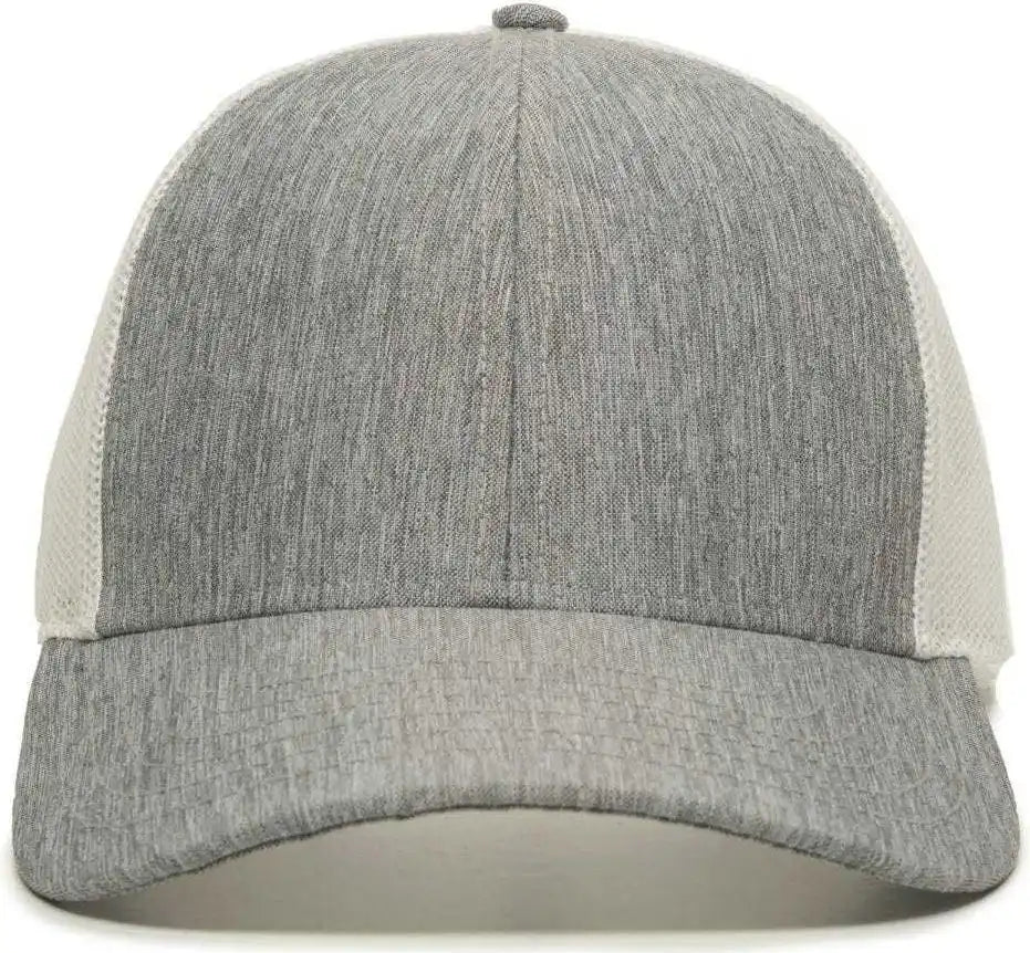 Oc Sports Oc770 Adjustable Mesh Back Cap with Sweatband - Heathered Gray White - 6 7/8’’ - 7 1/2’’