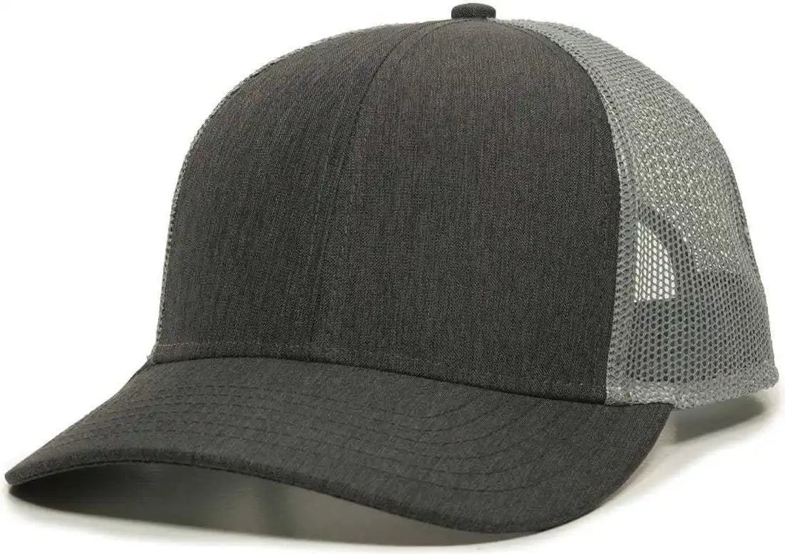 Oc Sports Oc770 Adjustable Mesh Back Cap with Sweatband - Heathered Black Charcoal Gray - Dark / 6 7/8’’ - 7 1/2’’