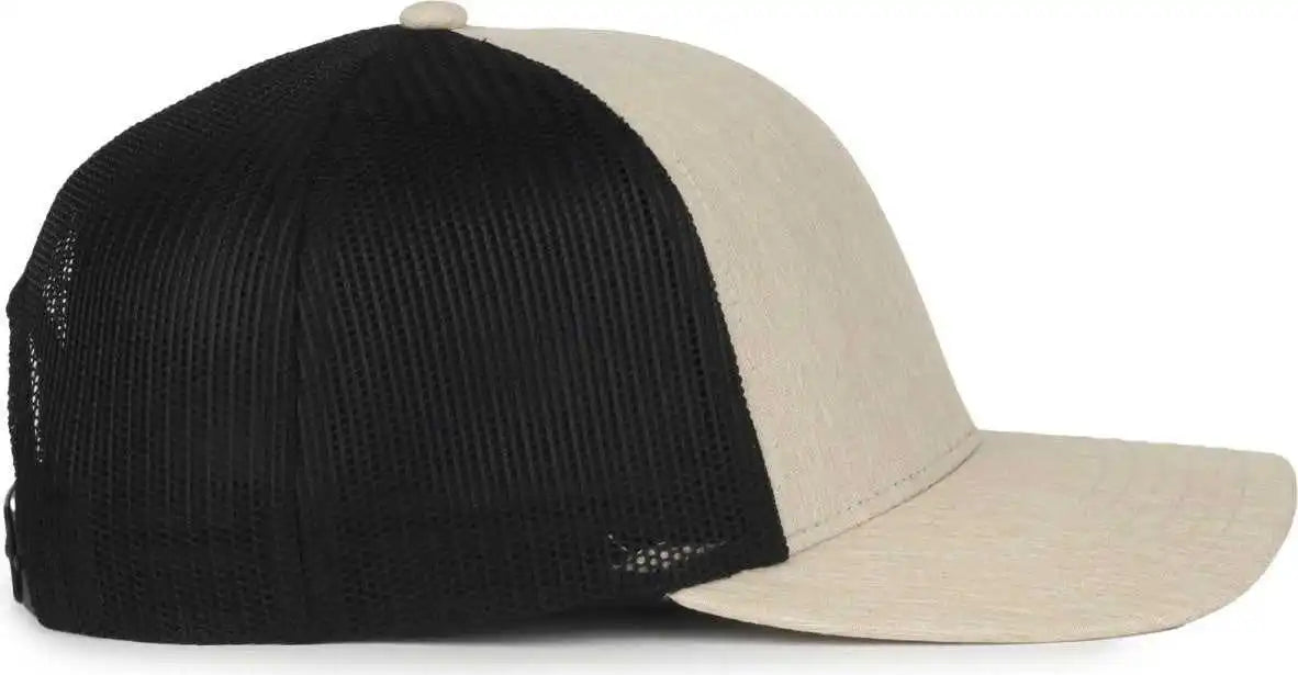 Oc Sports Oc770 Adjustable Mesh Back Cap with Sweatband - Heathered Stone Black - Osfm