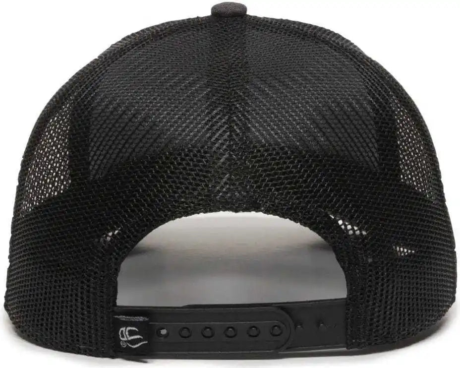 Oc Sports Oc770 Adjustable Mesh Back Cap with Sweatband - Heathered Charcoal Black