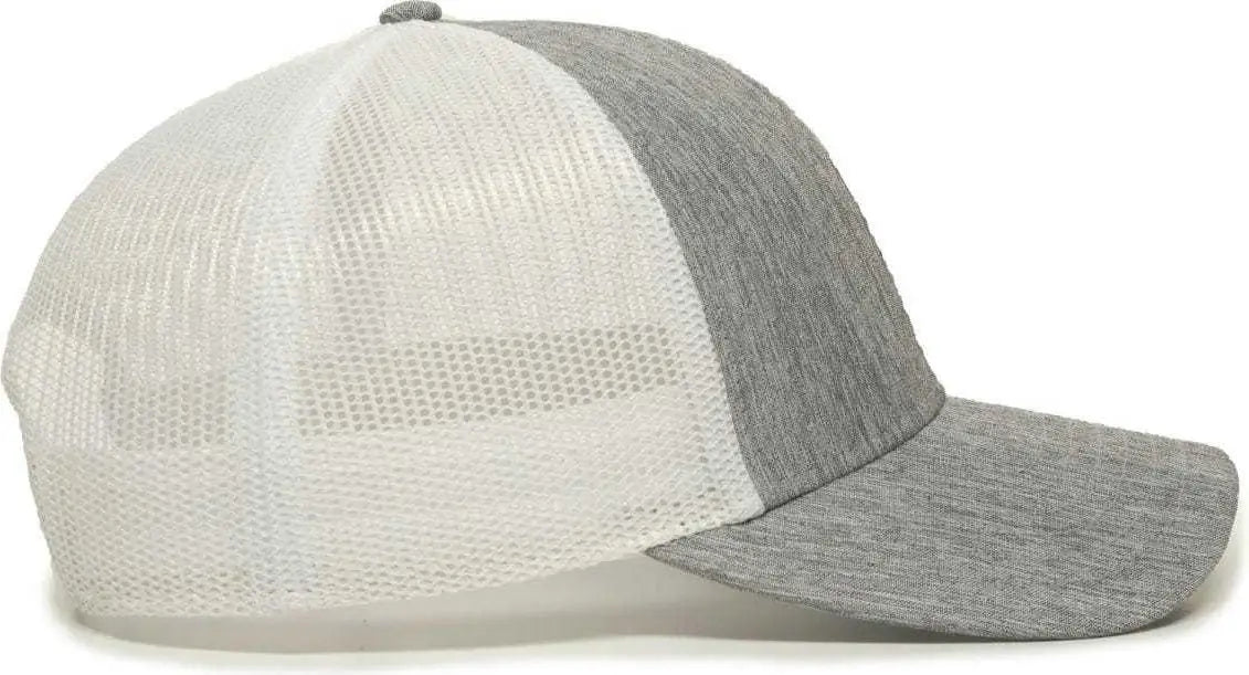 Oc Sports Oc770 Adjustable Mesh Back Cap with Sweatband - Heathered Gray White - 6 7/8’’ - 7 1/2’’