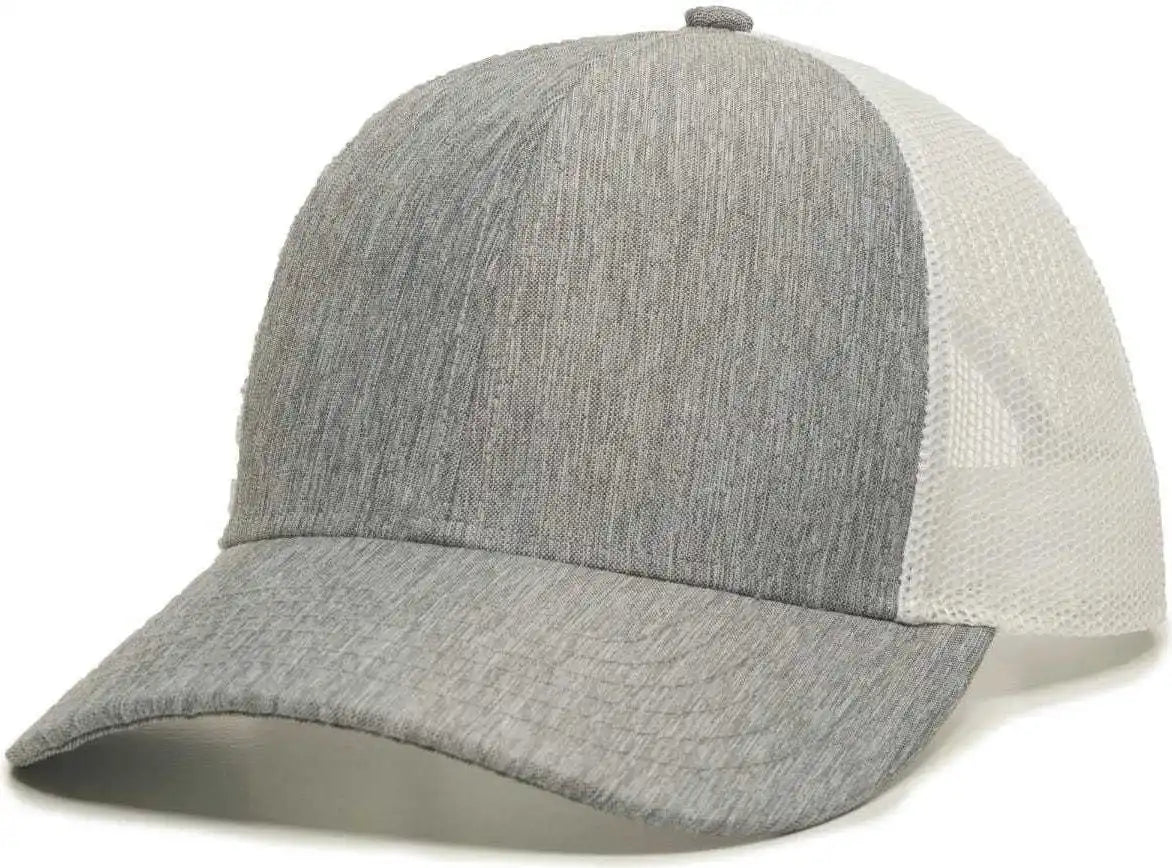 Oc Sports Oc770 Adjustable Mesh Back Cap with Sweatband - Heathered Gray White - 6 7/8’’ - 7 1/2’’