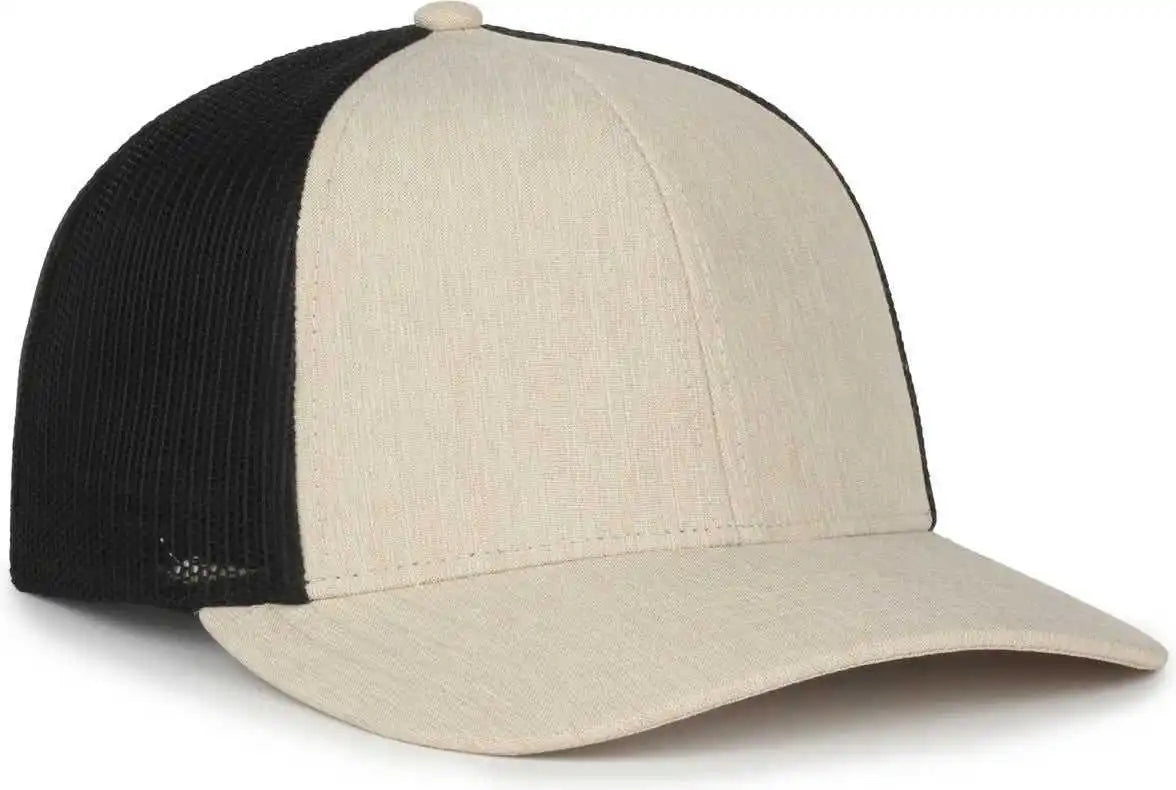 Oc Sports Oc770 Adjustable Mesh Back Cap with Sweatband - Heathered Stone Black - Osfm