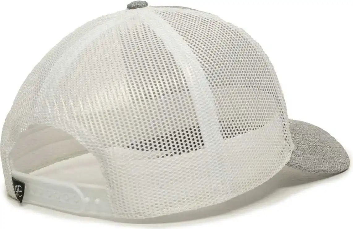 Oc Sports Oc770 Adjustable Mesh Back Cap with Sweatband - Heathered Gray White - 6 7/8’’ - 7 1/2’’