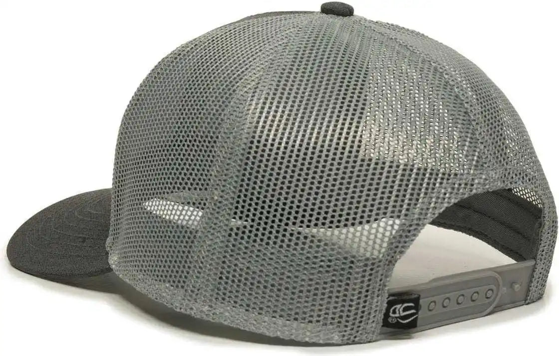 Oc Sports Oc770 Adjustable Mesh Back Cap with Sweatband - Heathered Black Charcoal Gray - Dark / 6 7/8’’ - 7 1/2’’