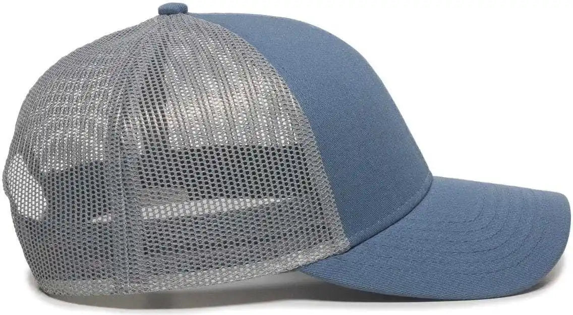 Oc Sports Oc770 Adjustable Mesh Back Cap with Sweatband - Light Slate Gray - Navy / 6 7/8’’ - 7 1/2’’