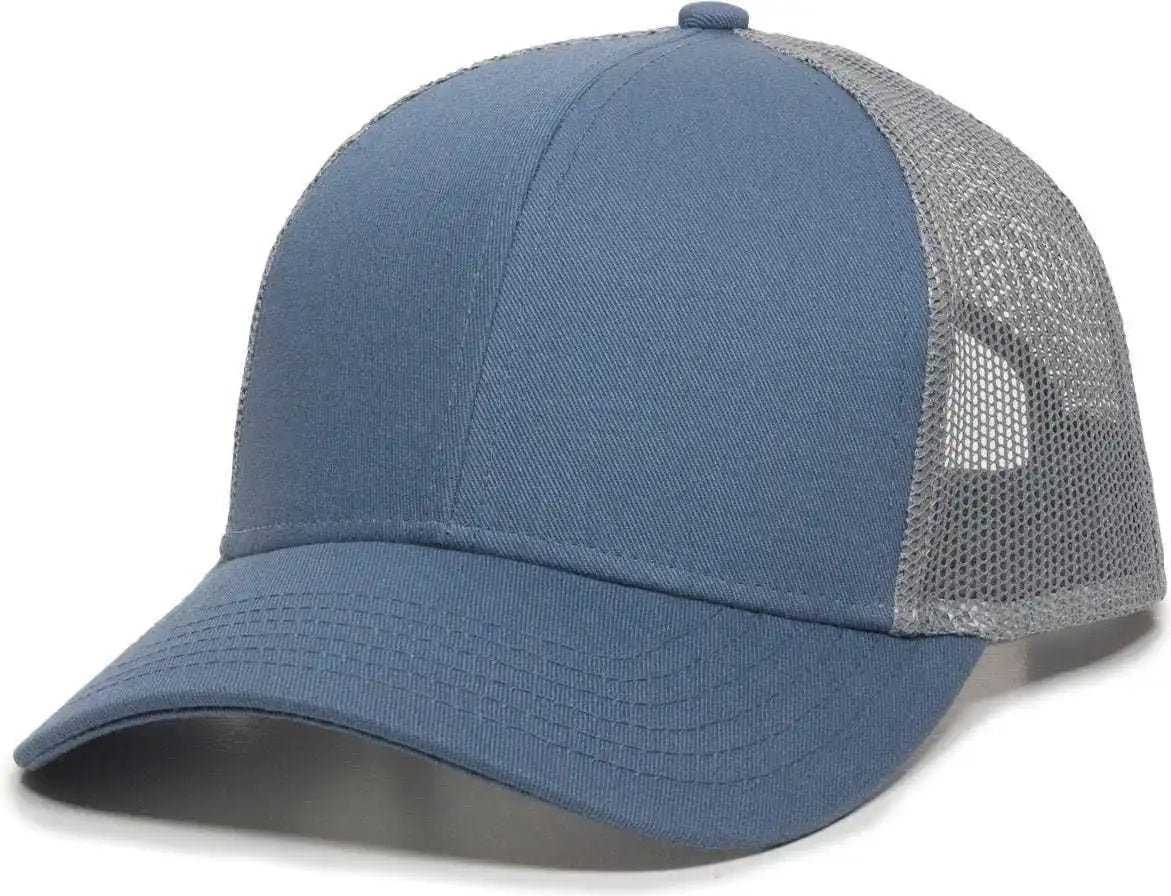 Oc Sports Oc770 Adjustable Mesh Back Cap with Sweatband - Light Slate Gray - Navy / 6 7/8’’ - 7 1/2’’