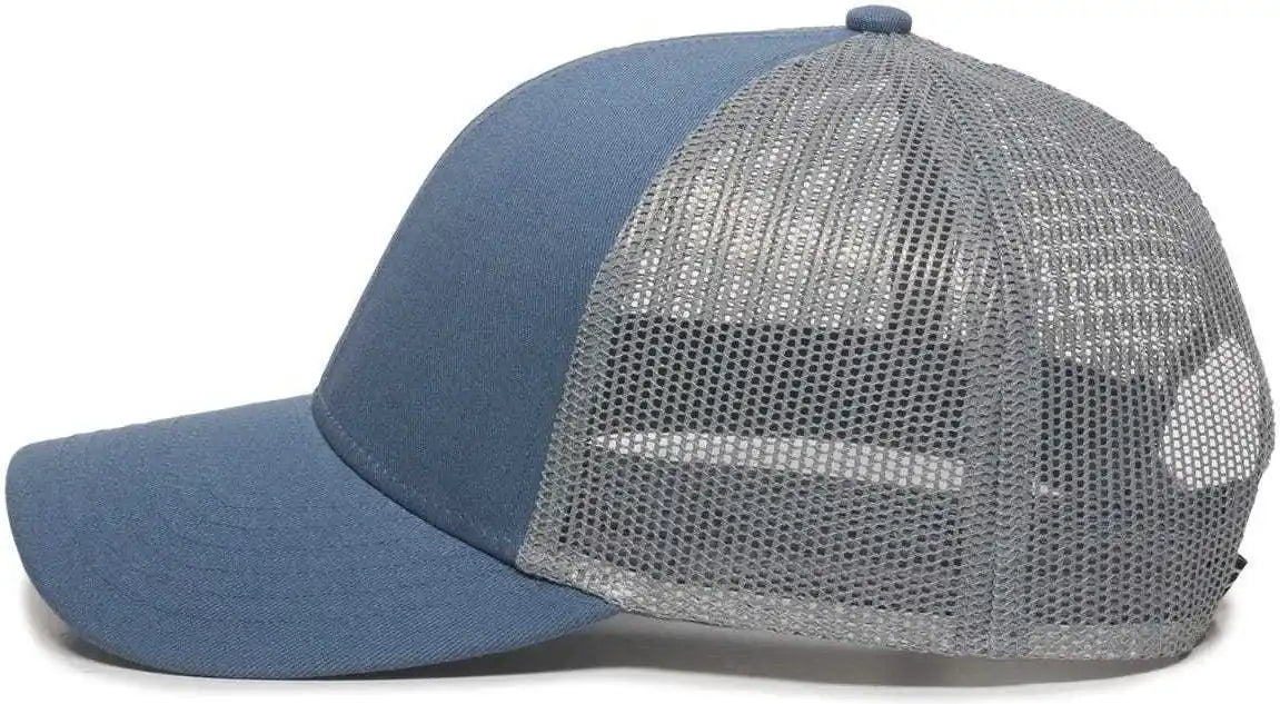 Oc Sports Oc770 Adjustable Mesh Back Cap with Sweatband - Light Slate Gray - Navy / 6 7/8’’ - 7 1/2’’