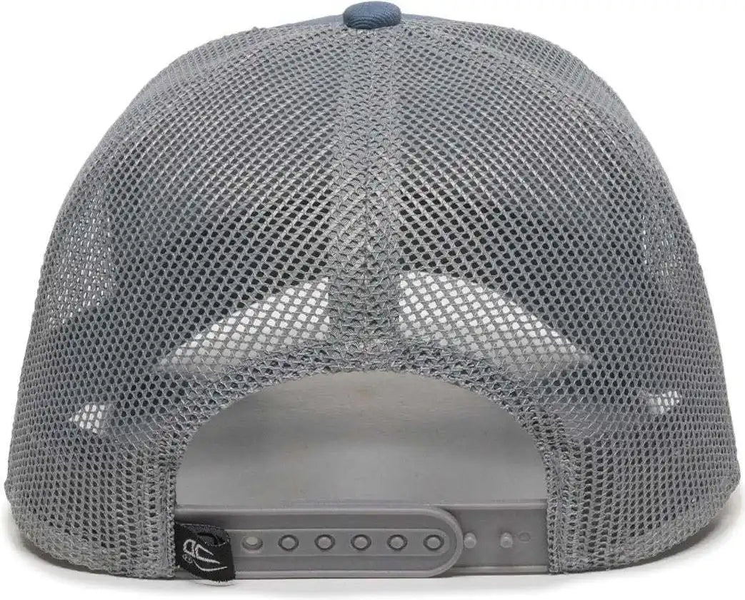 Oc Sports Oc770 Adjustable Mesh Back Cap with Sweatband - Light Slate Gray - Navy / 6 7/8’’ - 7 1/2’’