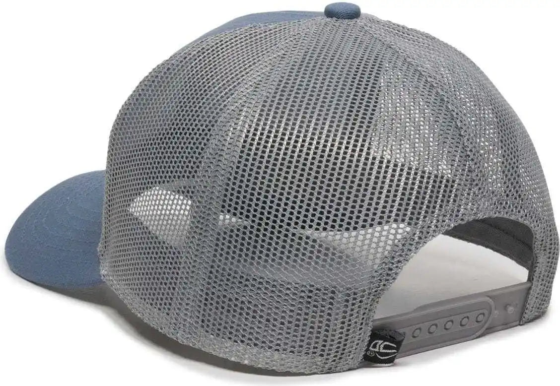Oc Sports Oc770 Adjustable Mesh Back Cap with Sweatband - Light Slate Gray - Navy / 6 7/8’’ - 7 1/2’’
