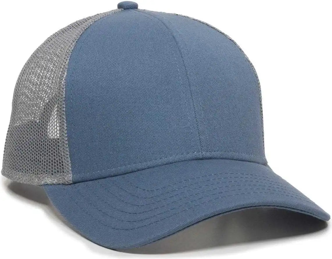 Oc Sports Oc770 Adjustable Mesh Back Cap with Sweatband - Light Slate Gray - Navy / 6 7/8’’ - 7 1/2’’