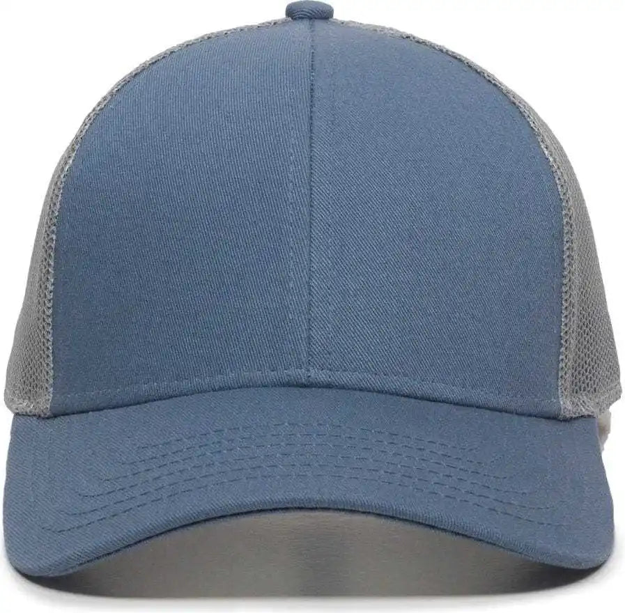Oc Sports Oc770 Adjustable Mesh Back Cap with Sweatband - Light Slate Gray - Navy / 6 7/8’’ - 7 1/2’’
