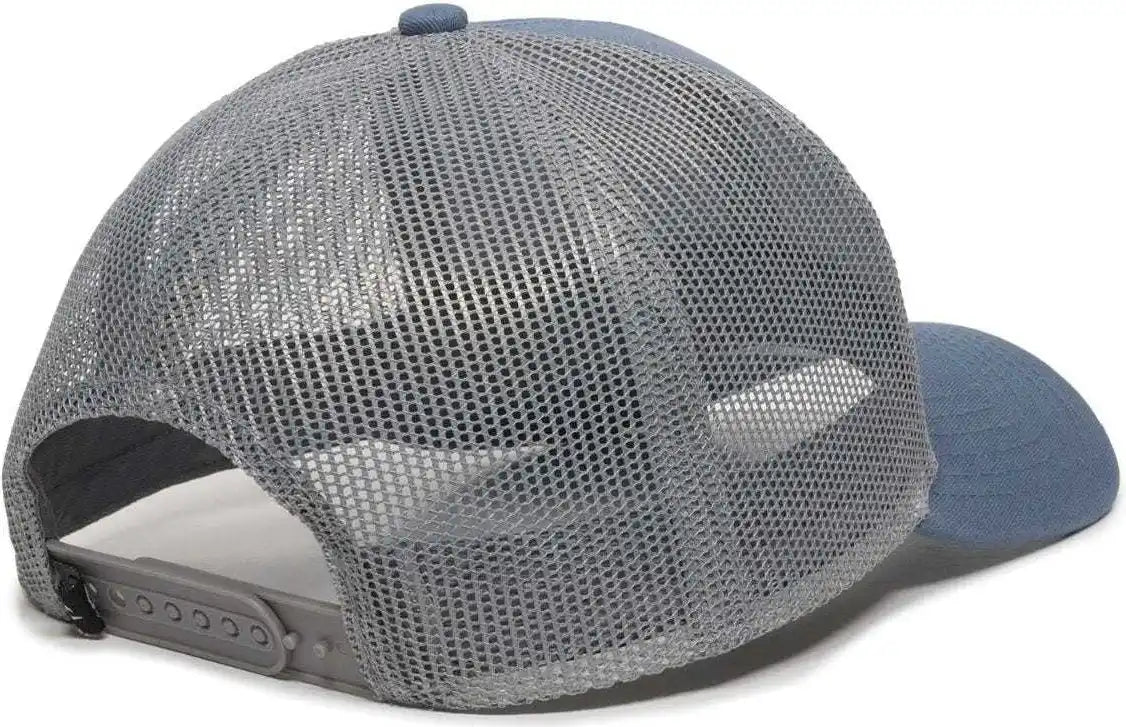 Oc Sports Oc770 Adjustable Mesh Back Cap with Sweatband - Light Slate Gray - Navy / 6 7/8’’ - 7 1/2’’