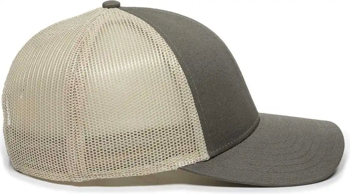 Oc Sports Oc770 Adjustable Mesh Back Cap with Sweatband - Loden Khaki - Dark Gray / 6 7/8’’ - 7 1/2’’