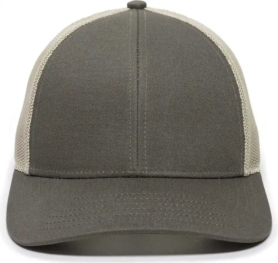 Oc Sports Oc770 Adjustable Mesh Back Cap with Sweatband - Loden Khaki - Dark Gray / 6 7/8’’ - 7 1/2’’
